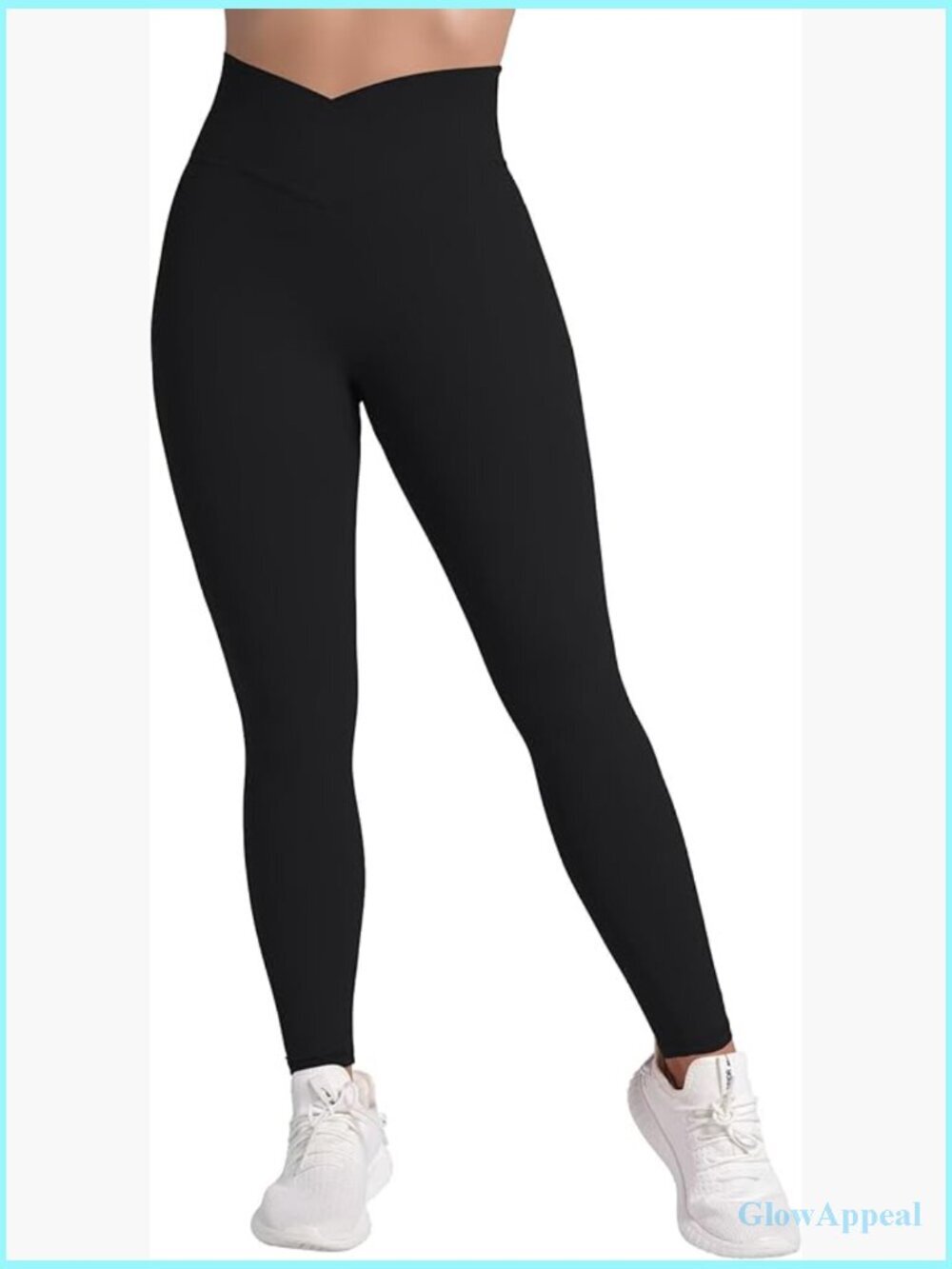 Cross-Waist Scrunch Workout Leggings with Tummy Control